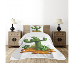 Arid Climate Saguaro Bedspread Set