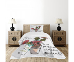 Tropical Window Garden Bedspread Set