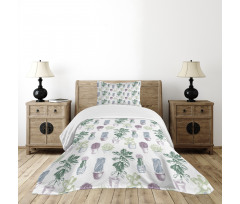 Native Mexican Plants Bedspread Set