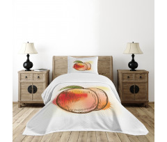 Fresh Fruit Sketch Art Bedspread Set