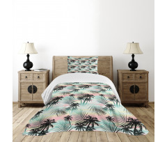 Summer Palm Trees Fern Bedspread Set