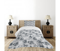 Stallion Sketch Style Bedspread Set