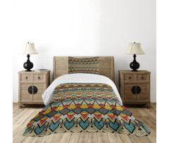 Folk Art Sharp Motifs Bedspread Set