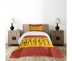 Dancing People Bedspread Set