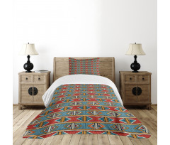 Rhombus Tribal Bedspread Set