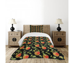 Hand Drawn Tree Branches Bedspread Set