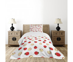 Vibrant Fruit Slices Bedspread Set