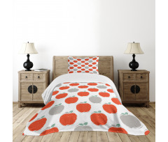 Doodle Style Fruit Bedspread Set