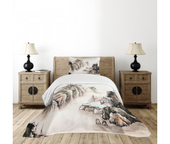 Watercolor Valley Bedspread Set