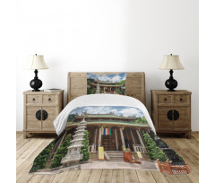 Putuo Building Photo Asia Bedspread Set