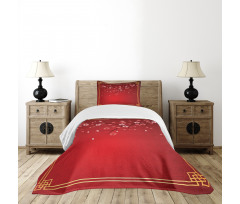 Cherry Branch Chinese Frame Bedspread Set