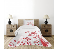 Garden of Romance Hearts Bedspread Set