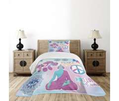 Psychedelic Eye Mandala Bedspread Set