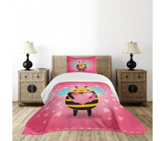 Bumblebee Cartoon Bedspread Set