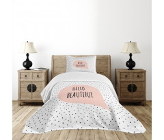 Romantic Message Pastel Bedspread Set