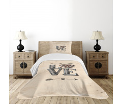 Grunge Vintage Boho Arrows Bedspread Set