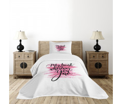 Romantic Ink Calligraphy Bedspread Set