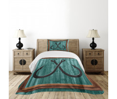 Fishing Lures Anchor Bedspread Set
