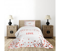 Romance Illustration Heart Bedspread Set