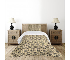 Tropical Palms Hawaii Bedspread Set