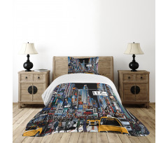 Night Scene New York Bedspread Set