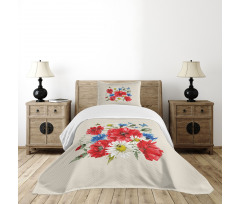 Vintage Poppies Daisy Bedspread Set