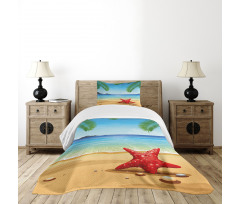 Starfish Ornate Design Bedspread Set