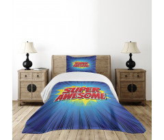 Comic Book Design Bedspread Set