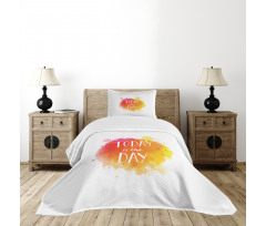 Optimistic Message Bedspread Set