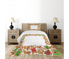 Gingerbread Biscuits Bedspread Set