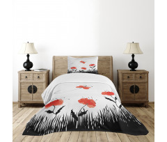 Abstract Pastoral Field Bedspread Set