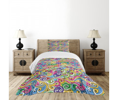 Funky Doodle Summer Art Bedspread Set