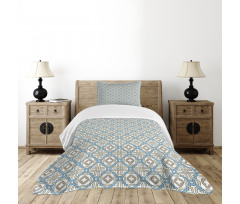 Circular Star Tile Motif Bedspread Set