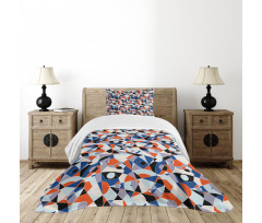 Colors Shapes Grid Bedspread Set