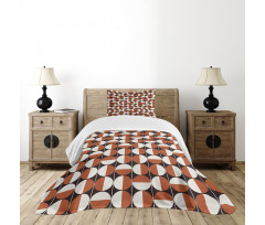 Bicolor Circles Bedspread Set