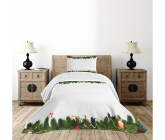 Christmas Candy Canes Bedspread Set
