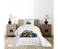 Giant Wheeled Monster Car Bedspread Set