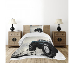 Halftone Monster Pickup Bedspread Set