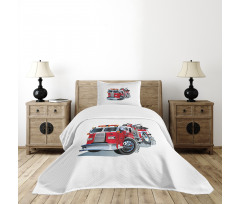 Fire Brigade Vehicle Bedspread Set