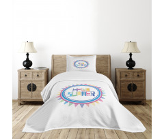 Retro Geometrical Bedspread Set