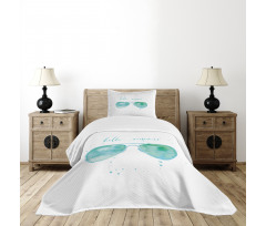 Sunglasses Phrase Bedspread Set