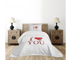 Sheep and Red Heart Bedspread Set