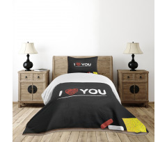 Cartoon Blackboard Bedspread Set