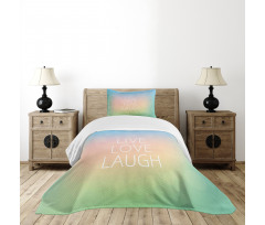 Bokeh Slogan Bedspread Set