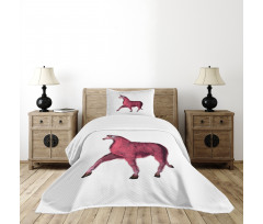 Pink Abstract Animal Bedspread Set