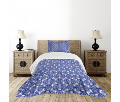 Blue Mosaic Bedspread Set