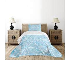 Ornate Wavy Stripes Bedspread Set