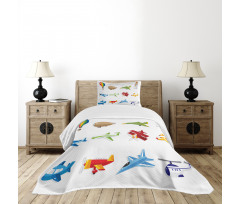 Jet Airliner Zeppelin Bedspread Set