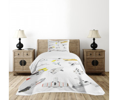 Traveling into the Space Bedspread Set