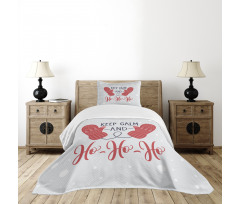 Xmas Fun Words Santa Bedspread Set